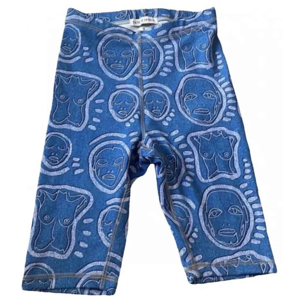 Patrick Church Blue Printed Shorts L